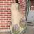 cream color silk blend fabric smart printed saree with woven border