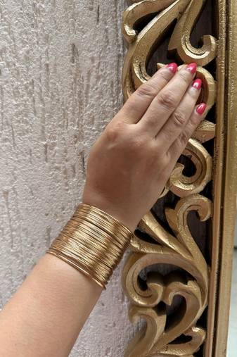 Gold plated bangle