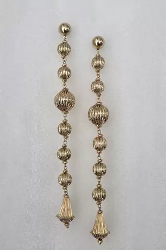 Gold plated dangler earrings