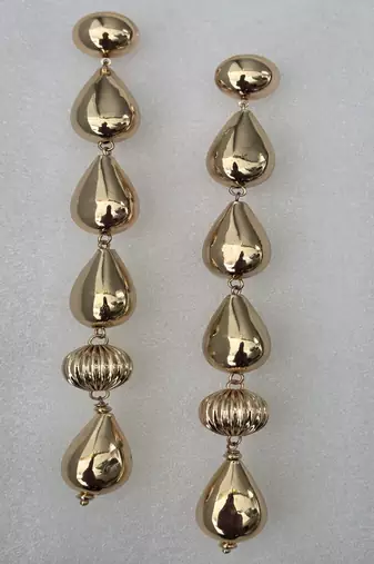 Gold plated dangler earrings