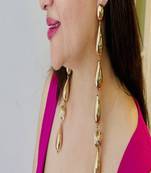 Gold plated dangler earrings