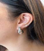 Silver plated stud earrings