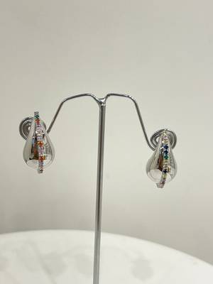 Silver plated stud earrings 2