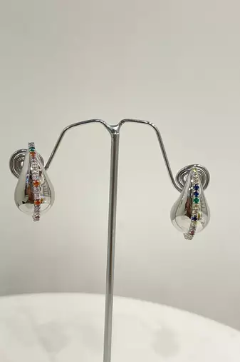 Silver plated stud earrings