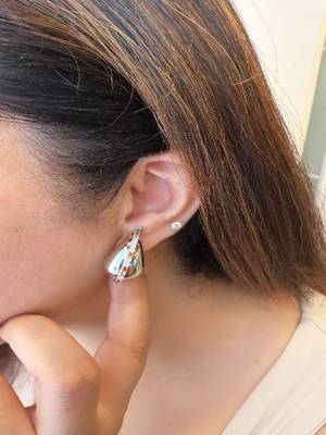 Silver plated stud earrings 3