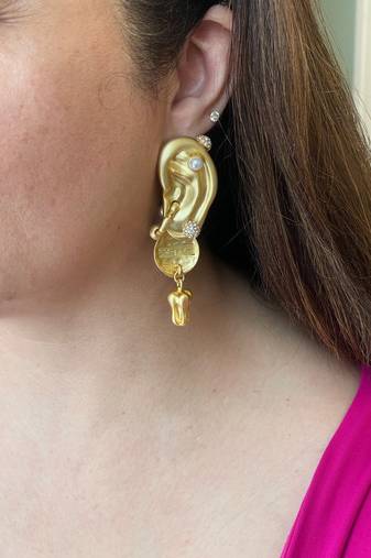 Gold plated earrings