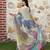Multy color  cotton shimmer fabric designer printed ethnic girlie saree