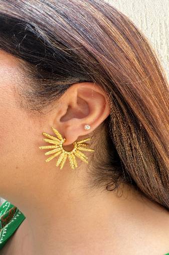 Gold plated stud earrings