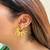 Gold plated stud earrings