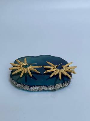 Gold plated stud earrings 2