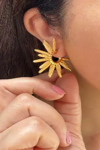 Gold plated stud earrings