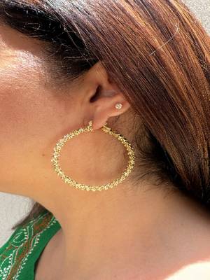 Gold plated hoop earrings 1