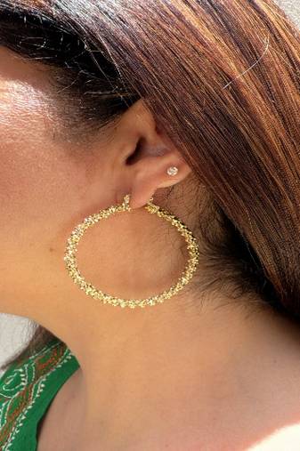 Gold plated hoop earrings