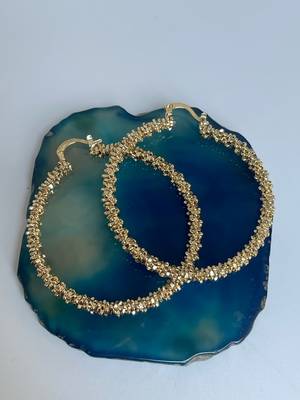 Gold plated hoop earrings 2