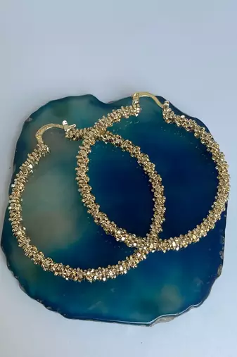Gold plated hoop earrings