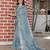 Grey color  cotton shimmer fabric designer printed ethnic girlie saree