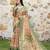 Peach color  cotton shimmer fabric designer printed ethnic girlie saree