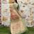 Peach color  cotton shimmer fabric designer printed ethnic girlie saree