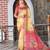 Yellow color  cotton shimmer fabric designer printed ethnic girlie saree