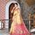 Yellow color  cotton shimmer fabric designer printed ethnic girlie saree