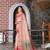 Off white color  cotton shimmer fabric designer printed ethnic girlie saree