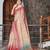Off white color  cotton shimmer fabric designer printed ethnic girlie saree