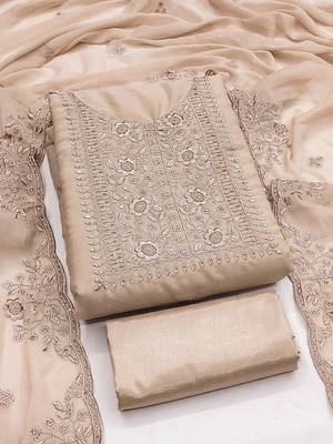 beige embroidered suit     perfect for festive & wedding occasions 1