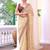 Beige color brasso fabric heavy ceremonial wear bollywood saree