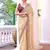 Beige brasso fabric heavy ceremonial wear saree
