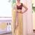 Beige color brasso fabric heavy ceremonial wear bollywood saree