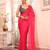 Pink color chiffon fabric heavy ceremonial wear bollywood saree