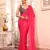 Pink color chiffon fabric heavy ceremonial wear bollywood saree