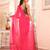 Pink color chiffon fabric heavy ceremonial wear bollywood saree
