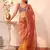 Gold color organza fabric heavy ceremonial wear bollywood saree