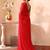 Red color chiffon fabric heavy ceremonial wear bollywood saree