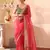 Pink color organza fabric heavy ceremonial wear bollywood saree