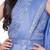 Skyblue shimmer lycra embriodered blouse ready saree
