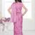 Onion pink shimmer lycra embriodered blouse ready saree