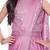 Onion pink shimmer lycra embriodered blouse ready saree