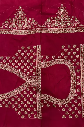 Soft Rangoli Silk Blend Sequins and Dori embroidery worked Saree With Blouse Set For Women's