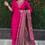 Rani pink premium roman silk suit with heavy lichi jacquard dupatta