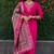 Rani pink premium roman silk suit with heavy lichi jacquard dupatta