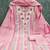 Elegant embroidered floral dress material set with dupatta