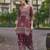 Maroon chinon chiffon abstract print festive & party co-ord set