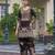 Multicolor chinon chiffon abstract print festive & party co-ord set