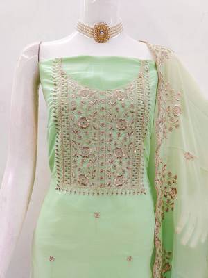 green embroidered suit     perfect for festive & wedding occasions 4