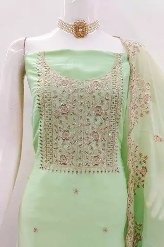 green embroidered suit     perfect for festive & wedding occasions