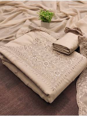 beige embroidered suit     perfect for festive & wedding occasions 2