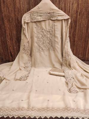 beige embroidered suit     perfect for festive & wedding occasions 6
