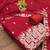 Exquisite embroidered suit set featuring floral threadwork and scalloped border dupatta